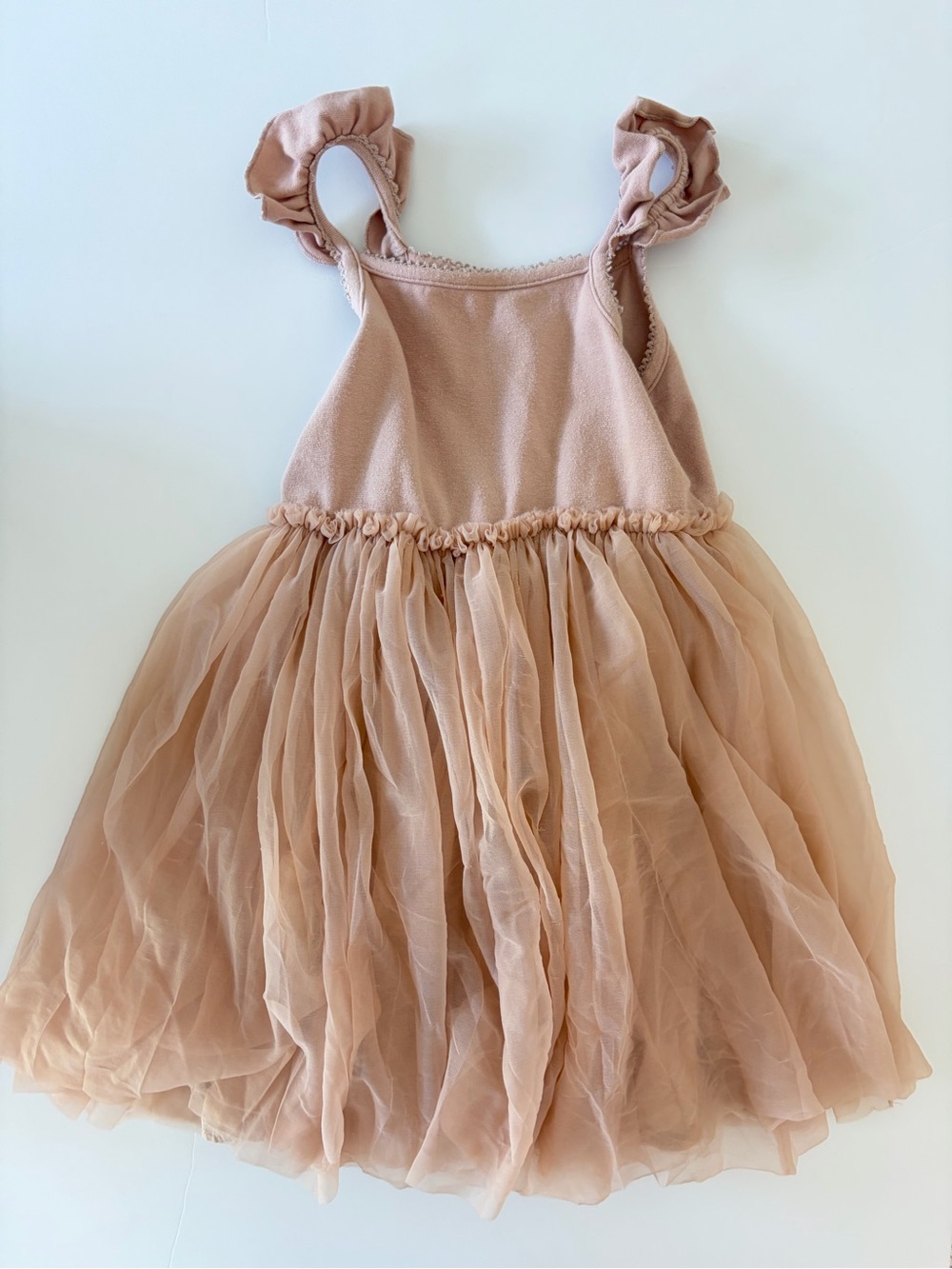 Jamie Kay Dusty Pink Tutu Dress Girls With Ruffle Sleeves Size 6 - PLAY conditio